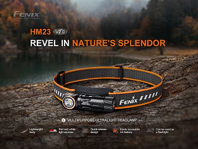 Čelovka Fenix HM23 V2.0 souhrn