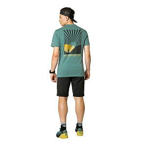 Dynafit 24/7 Graphic T-Shirt M atlantic / sunrise trail zadní pohled na postavě