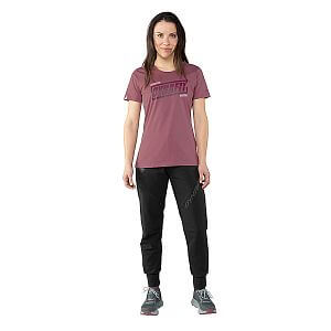 Dynafit Graphic Cotton T-Shirt Women dark rose dámské volnočasové bavlněné tričko