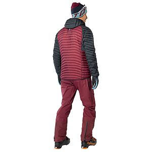 Dynafit Radical Down RDS Hooded Jacket M blueberry/burgundy zadní  pohled na postavě