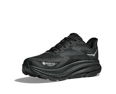 Hoka Clifton 9 GTX M black/black pánské nepromokavé běžecké silniční boty s membránou gore-tex