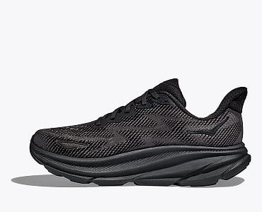 Hoka Clifton 9 Wide M black/black pánské široké běžecké silniční boty