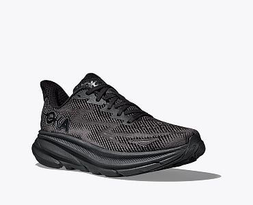 Hoka Clifton 9 Wide M black/black pánské široké běžecké silniční boty