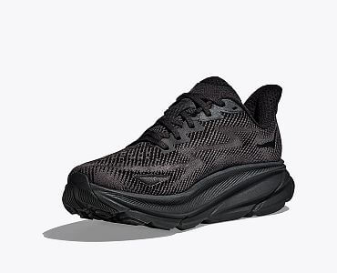 Hoka Clifton 9 Wide M black/black pánské široké běžecké silniční boty