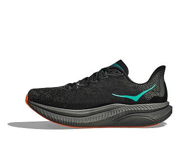 Hoka Mach 6 M black / electric tangerine pánské běžecké tempové silniční bot