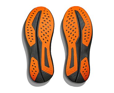 Hoka Mach 6 M black / electric tangerine pánské běžecké tempové silniční bot