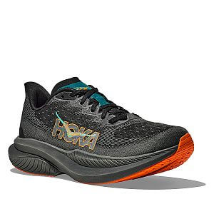 Hoka Mach 6 M black / electric tangerine pánské běžecké tempové silniční bot