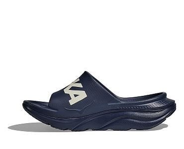 Hoka U Ora athletic Slide cloudless/stormy skies detail