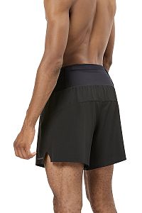 NNormal Men's Race Shorts svart-black zadní pohled