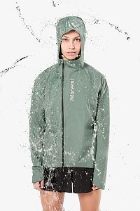 NNormal Trail Rain Jacket W green dámská běžecká voděodolná bunda