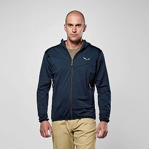 Salewa Puez Altavia PL HD JKT M navy blazer pánská mikina s kapucí  na postavě