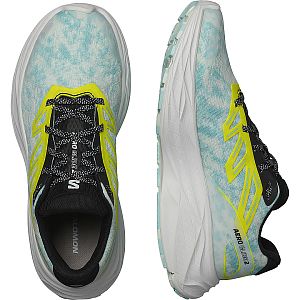 Salomon Aero Glide 2 W white / sulphur spring / taneger turquoise dámské běžecké silniční boty