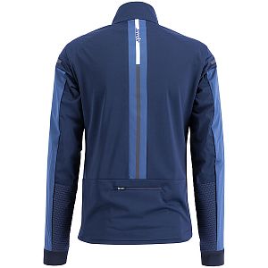 Swix Dynamo Jacket M lake blue/dark navy pánská bunda na běžky prodyšná s kapsou