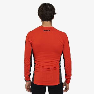 Swix tričko RaceX Classic Long Sleeve M magma/phantom pánské funkční tričko na zimní aktivity