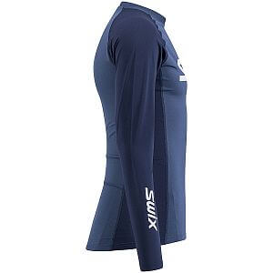 Swix tričko RaceX Dry Long Sleeve M lake blue / dark navy pánské funkční tričko s dlouhým rukávem