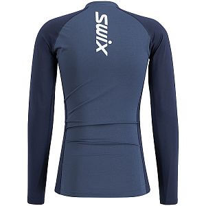 Swix tričko RaceX Dry Long Sleeve M lake blue / dark navy pánské funkční tričko s dlouhým rukávem