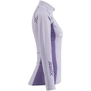 Swix tričko se stojáčkem RaceX Dry W dusty purple / light purple dámské funkční tričko boční pohled