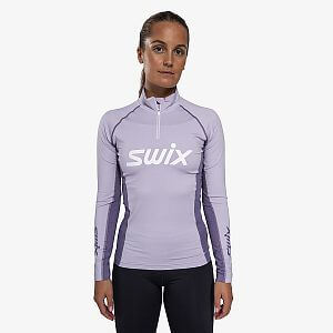 Swix tričko se stojáčkem RaceX Dry W dusty purple / light purple dámské funkční tričko na zimní sporty