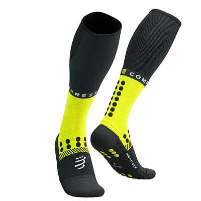 Compressport Full Socks Winter Run black / safe yellow