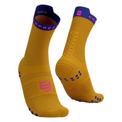 Compressport Pro Racing Socks V4.0 Run High saffron/dazz blue