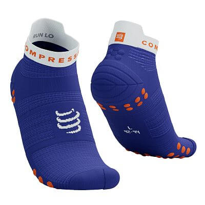 Compressport Pro Racing Socks V4.0 Run Low dazz blue/white