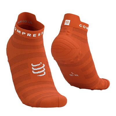 Compressport Pro Racing Socks V4.0 Ultralight Run Low fire/white