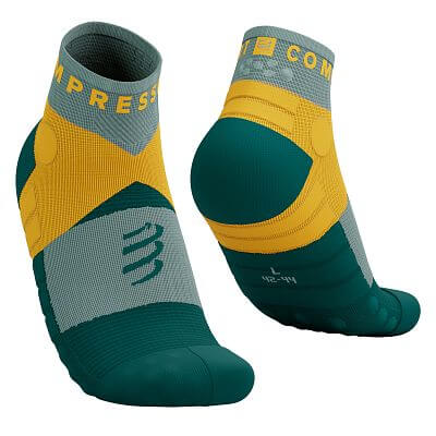 Compressport Ultra Trail Low Socks slate grey / saffron