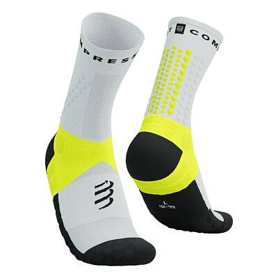 Compressport Ultra Trail Socks V2.0 white / safe yellow