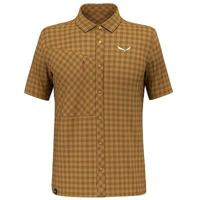 Salewa Puez Dry S/S Shirt M golden brown