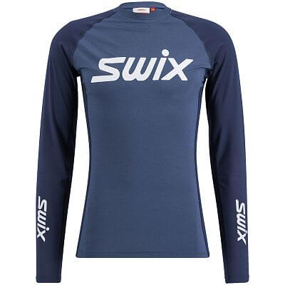 Swix tričko RaceX Dry Long Sleeve M lake blue / dark navy